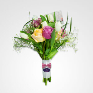 bouquet de rosas y tulipanes floreria bogota